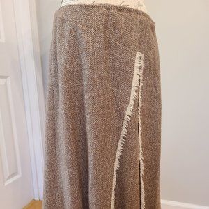 Mag by Magaschoni tweed skirt with front slit